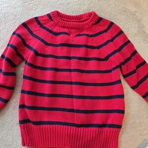 Striped Red and Black Women's Sweater